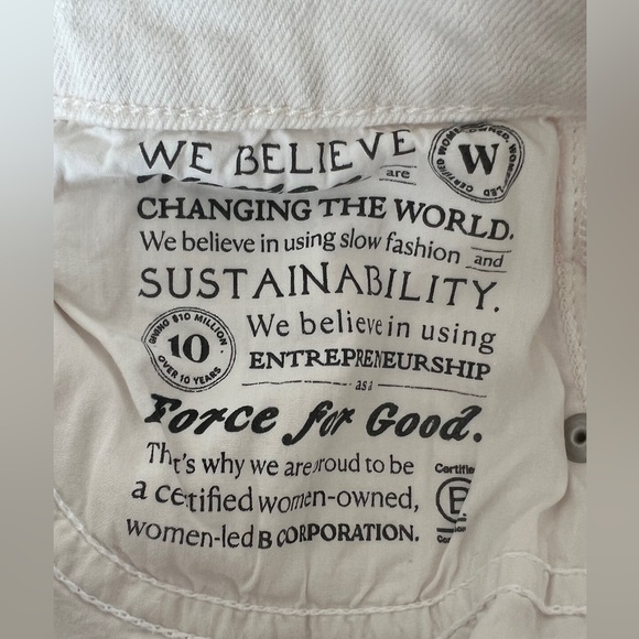 Frank & Eileen Monaghan Jeans Crop Raw Hem Off White Cream 27 Straight. - Picture 11 of 12